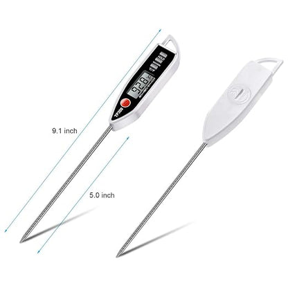 Meat Food Thermometer, Digital Candy Cooking Thermometer, Kitchen Cooking Thermometer Instant Read for BBQ Grill, Oil, Milk, Bath Water, Deep Fry, Candle Temperature