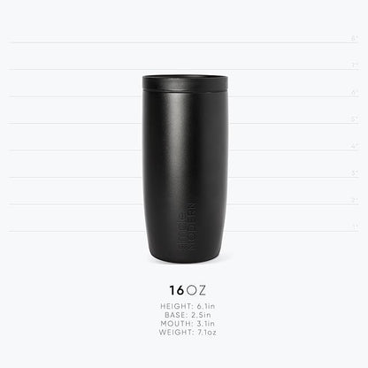 Simple Modern Voyager Signature | 16oz Travel Coffee Mug Tumbler with 360° Lid | Gifts for Women Men | Ceramic-Lined Insulated Stainless Steel Cold Brew Iced Coffee Cup | Spruce