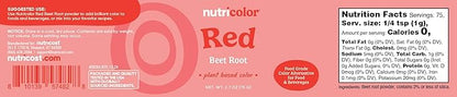 Nutricost Red Plant Based Food Coloring From Beet Root Powder (75 Servings) - Nutricolor Color Alternative For Food & Beverages