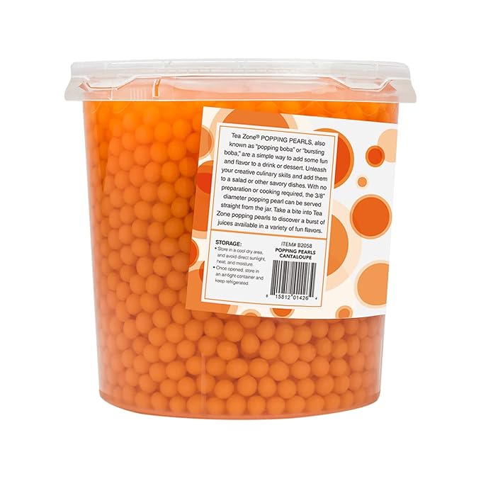 Tea Zone Cantaloupe Popping Pearls (7 lbs)