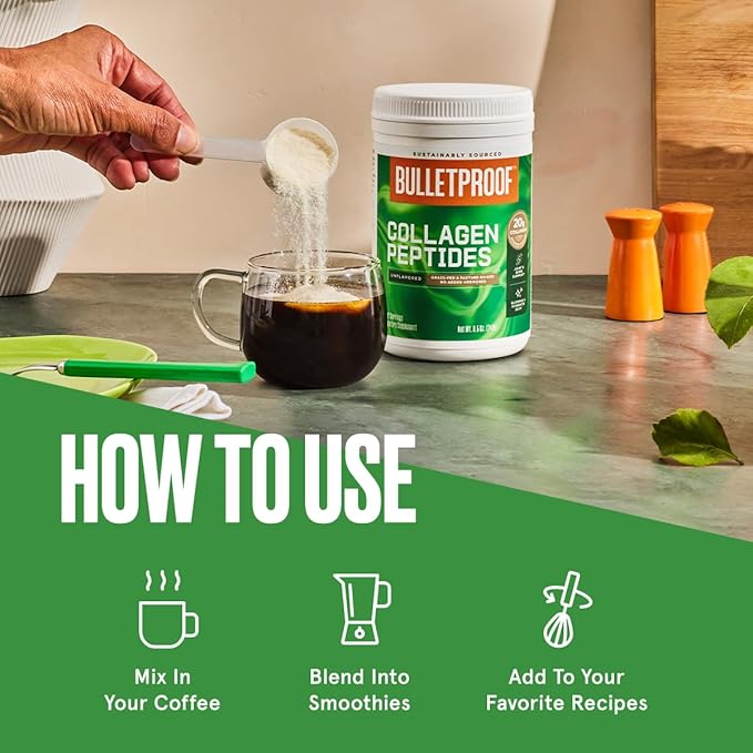 Bulletproof Collagen 18g Protein Powder, 8.5 oz, Unflavored