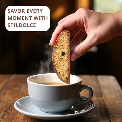 Authentic Italian Semi-Soft Chocolate and Cherry Biscotti | Made in Tuscany, Italy | Stildolce Traditional Biscuits, 8.8 Oz