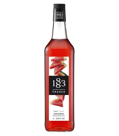 1883 Watermelon Syrup for Drinks, Made in France, 1 Liter Glass Bottle