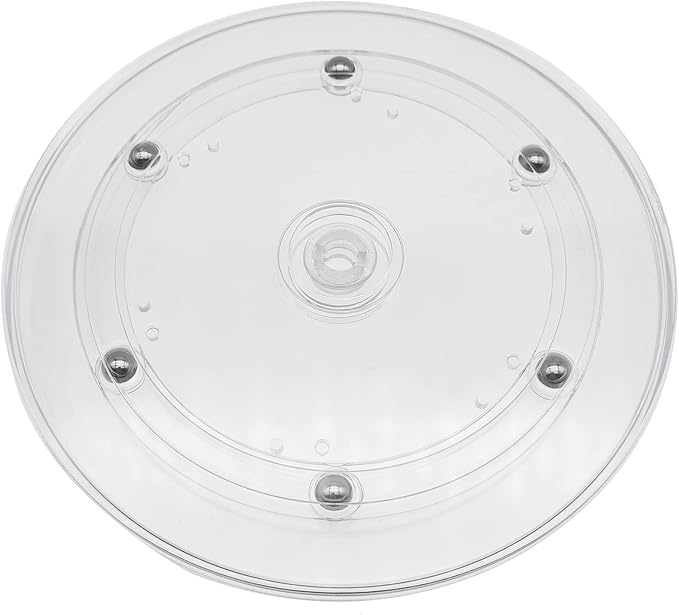 2 Pack 6" Lazy Susan Turntables Acrylic Ball Bearing 360 Degree Rotating Tray for Spice Rack Table Cake Kitchen Pantry Decorating (Transparent)
