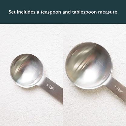 Naoki Matcha Stainless Steel Measuring Spoon/Scoop Matcha Set - 2g (1 teaspoon) and 6g (1 table spoon) Serving Of Matcha Powder