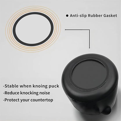 Espresso Knock Box with Barista Towels, Removable Shock-absorbent Knock Bar & Non-Slip Base - Knock Box Espresso, Knock Box for Coffee Grounds, Espresso Machine Accessories, Black, JDHAVMOS