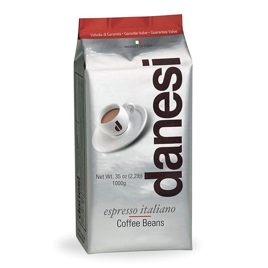 Danesi Caffe Italian Whole Coffee Beans - Espresso Coffee Beans and Medium Roast Whole Bean - Perfect for Espresso Machines, French Press, and Home Brewing - Classic (2.2 lb)