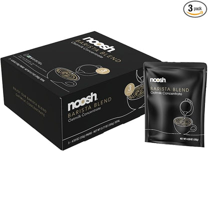 NOOSH Oatmilk Concentrate - Oat Milk Powder - Each Pack Makes 1qt - Great for Foaming and Steaming - Perfect for Hot or Cold Beverages – 4.59oz (3 Pack)
