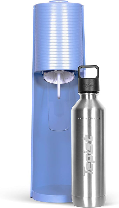TwentyO 20oz Stainless Steel Bottle Compatible with Sodastream Machines | Silver | Vacuum Sealed | Double Walled | Leak-Proof | Easy to Carry | Reusable Bottle