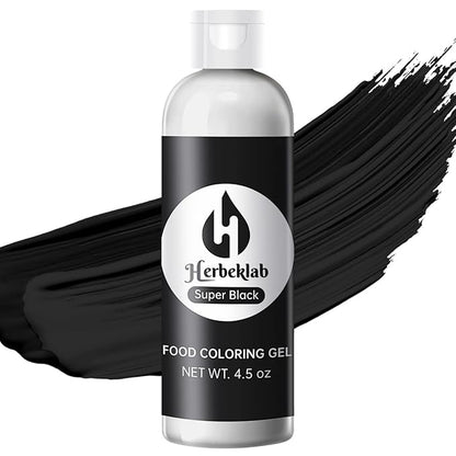 Black Food Coloring Gel 4.5 oz Professional Grade Super Black Food Dye Concentrated Gel Food Coloring for Icing Baking Cake Decorating Fondant Cookie
