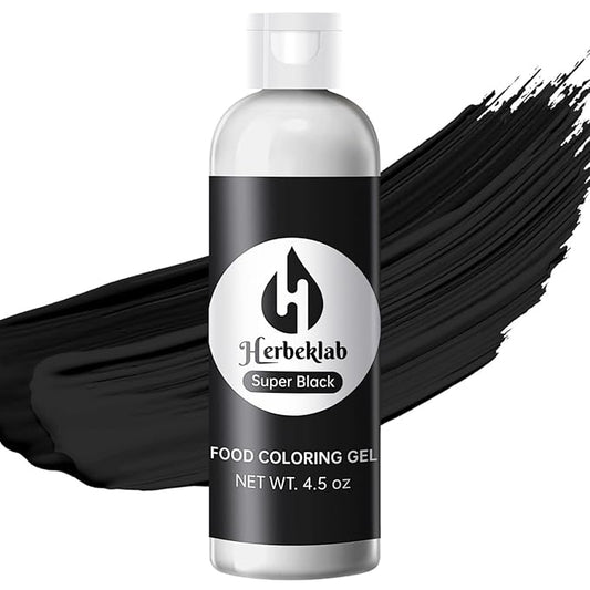 Black Food Coloring Gel 4.5 oz Professional Grade Super Black Food Dye Concentrated Gel Food Coloring for Icing Baking Cake Decorating Fondant Cookie