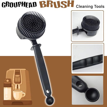 Espresso Cleaning Brush - Espresso Machine Group Head Cleaning Brush - Detachable 360° Silicone Cleaning Bristle Tools for Coffee Machine 58mm Grouphead