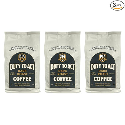 Duty to Act Dark Roast Ground Coffee, 2 lbs (Pack of 3)