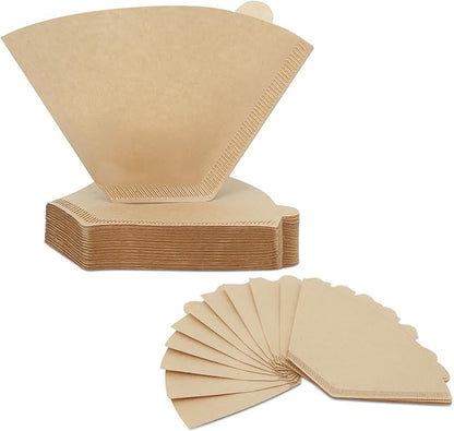 Coffee Filters 4 Cone Paper, 100 Count Unbleached-Disposable Pour Over Coffee Filter for Drip Coffee Maker, Coffee Paper Filters 8-12 Cup, Cone Coffee Filters 04