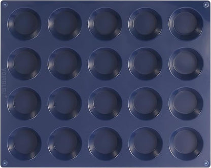 Silicone Tart Mold for Baking, Mini Tart Pan, 2 Inch Mini Pie Pans for Mince Pie, Fruit Pie, Blue (1, 2 INCH)
