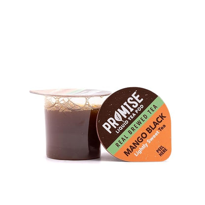 Promise Tea by Java House - Cold-Brewed Tea Concentrate Pods - Ethically Sourced - Mango Black Lightly Sweet Tea - Pack of 48
