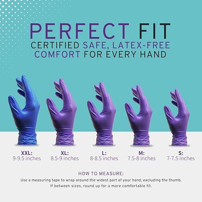 SafeWay Nitrile Gloves, 4000 Ct, 2X-Large, Powder-Free, Latex-Free, All-Purpose, Professional Disposable Gloves with Textured Fingertips for Medical Use, Food Prep, Cleaning, Tattoo & More