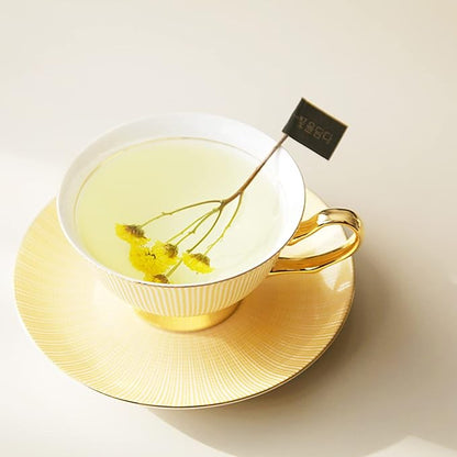 KKOKDAM Tea Gift Set - Chrysanthemum Blooming Tea Flowers - Fancy Korean Gifts For Teas Lovers - 5 Premium Flower Sticks