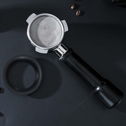 54mm Espresso Dosing Funnel & 53.5mm Puck Screen,PUSEE Coffee Dosing Ring Aluminum Metal,Reusable 1.7mm Thickness 150μm Espresso Puck Screen 316 Stainless Steel Fits 54mm Portafilter