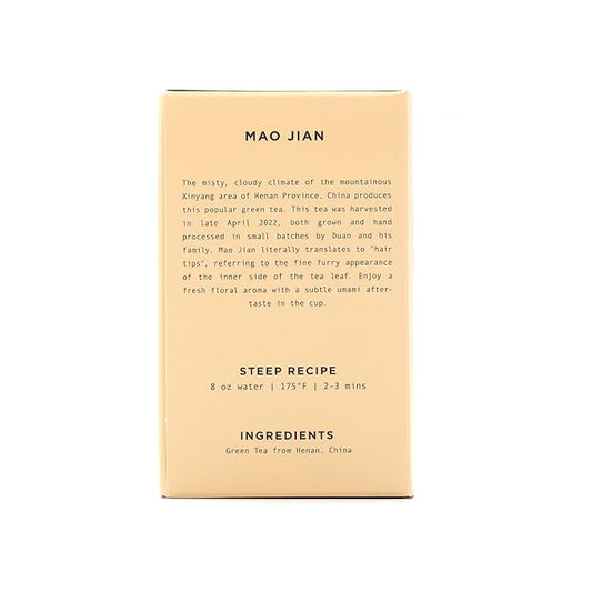 Onyx Coffee Lab Mao Jian Tea Bags (12 Count) – Chinese Green Tea Blend w/Floral & Umami Notes – Relaxing Specialty Tea