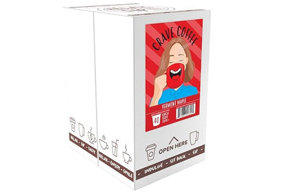 Crave Beverages Flavored Coffee Pods, Compatible with 2 K-Cup Brewers, Vermont Maple, 40 Count