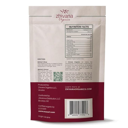 Organic Hawthorn Berry Tea (16 oz.) - Hawthorn Tea, Hawthorne Berries - High Blood Pressure, Heart Health Support, Relaxation