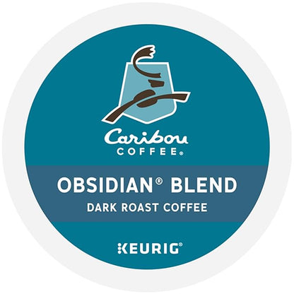 Caribou Coffee Obsidian Keurig Single-Serve K-Cup Pod, Medium Roast Coffee, 96 Count