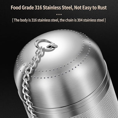 316 Stainless Steel Tea Infuser Reusable Tea Steeper Extra Fine Mesh Tea Infuser Tea Strainer for Loose Leaf Tea Spices and Seasonings (1 Pack - Large)