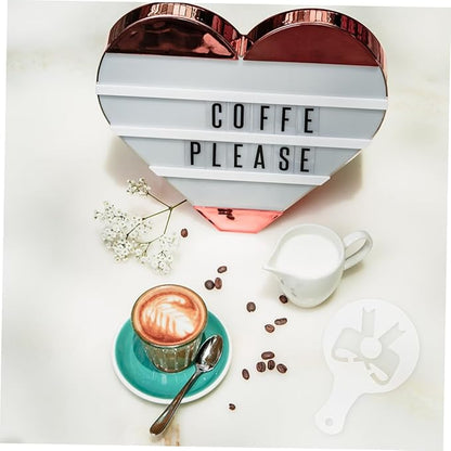 32pcs Coffee Stencils for Latte Art Cake Decorating Versatile Molds Diverse Patterns for Cappuccino Cupcake and Hot