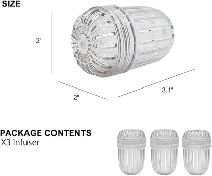 3PCS Fruit Infuser Insert for Wide Mouth Water Bottles,Compatible with Stanley,Hydro Flask, Iron Flask, Takeya, ThermoFlask