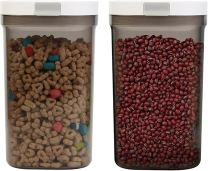 Airtight Food Storage Containers, 1.6 QT Coffee Canister Set with Magnetic Scoop, BPA Free, Ideal for Coffee, Spices, Herbs, Candy & Snacks, Keeps Freshness, Easy to Clean, 2 Pieces