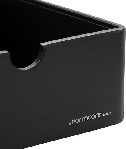 Normcore Compact Espresso Knock Box, Metal Coffee Knock Box, Heavy-Duty Knockbox, Anodized Aluminum, Espresso Accessories for Coffee Grounds, Black