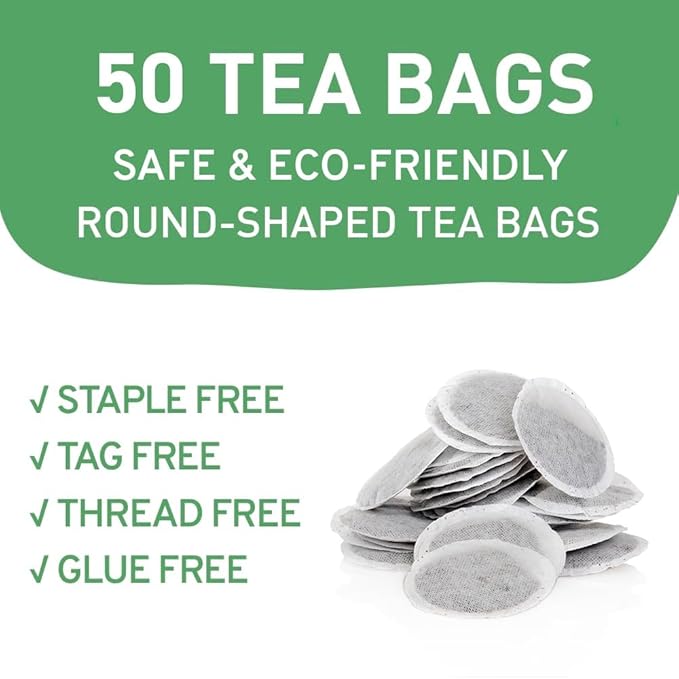 HANDPICK, Senna Tea Bags (50 Count) Non-GMO, Caffeine Free, Senna Leaves- Mild Taste | Premium Round Eco-conscious Tea Bags