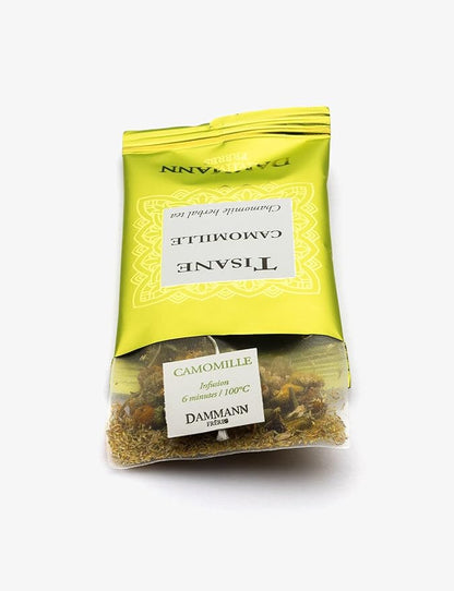 Dammann Freres Sachets, Chamomile Tea Bags, Premium Gourmet French Herbal Tea, Individually Wrapped, 21 Count (Single Pack)