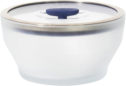 Anyday 8-Cup Microwave Cookware & Glass Container with Glass Lid, Plastic-Free Deep Food Storage | Stackable Airtight Steamer with Vented Lid for Microwave-Safe Reheating, Steaming Vegetables & Rice