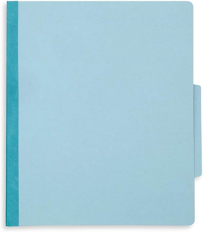 10 Blue Classification Folders - 1 Divider - 2 Inch Tyvek Expansions - Durable 2 Prongs, for Medical Files, Law Client Files, Pressboard Classification Folders 1 Dividers Letter Size, Blue, 10 Pack