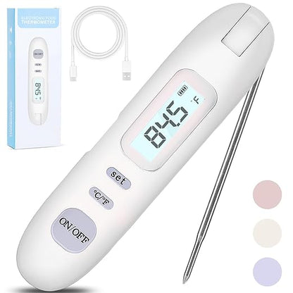 Meat Thermometer Digital - Instant Read Food Thermometer for Cooking Grilling Air Fryer Griddle Probe Kitchen Gadgets Essentials BBQ Grill Smoker Oil Fry Candy Turkey Instant Read Thermometer