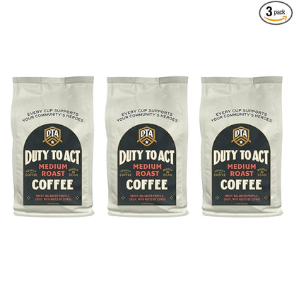 Duty to Act Medium Roast Whole Bean Coffee, 2 lbs (Pack of 3)