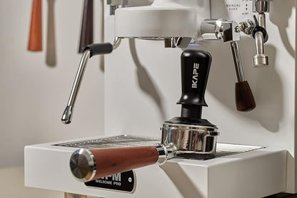 IKAPE 58.35mm Espresso Tamper, Premium Barista Coffee Tamper with Calibrated Spring Loaded, 100% Stainless Steel Base Tamper Compatible with Espresso Machine Rancilio, Gaggia Bottomless Portafilter