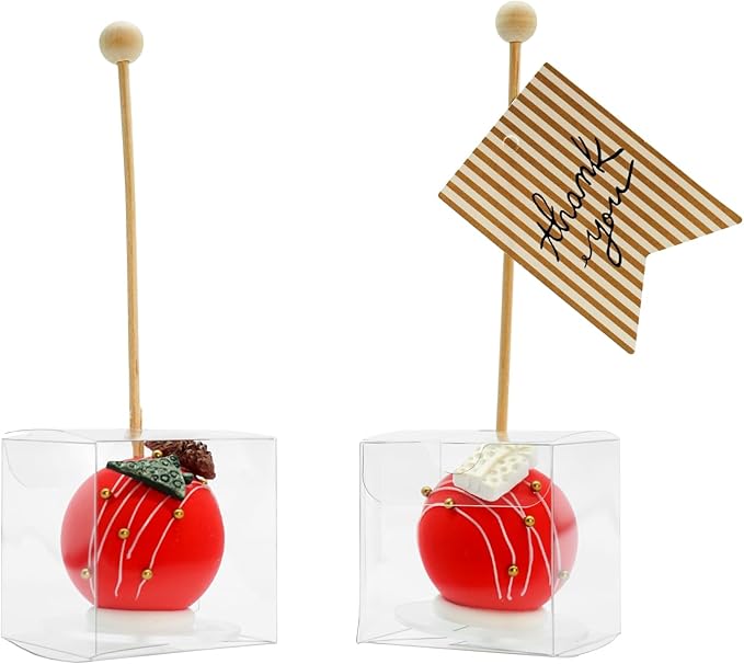 50pcs 2x2x2 Inch Clear Cake Pop Boxes with Hole Top Clear Favor Boxes Macaron Box Treat Box for Birthday Wedding Party