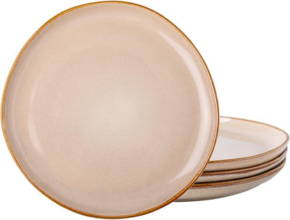 AmorArc Ceramic Plates Set of 5, 8.5 Inch Handmade Reactive Glaze Stoneware Plates set for Dessert, Salad, Appetizer, Small Dinner Plates, Microwave&Dishwasher Safe, Scratch Resistant