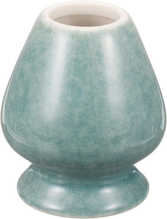 HARFINGTON Ceramic Chasen Stand 70mm Matcha Whisk Holder Teas Set Whisks Stand Traditional Matcha Tea Chasen Holder Tea Set Accessories for Tea Tasting, Mint Green
