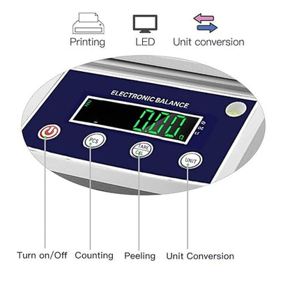 Hochice High Precision Lab Gram Counting Scale Scientific Analytical Laboratory Balance Digital Electronic Scale Jewelry Scales 1000gx0.01g Accurate with RS232 Port