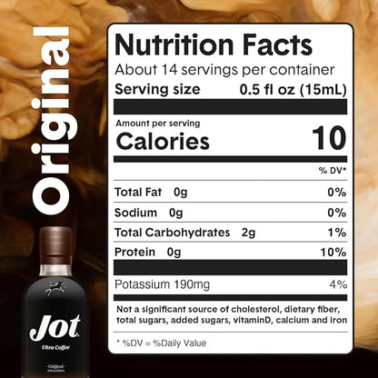 Jot Coffee Concentrate (Gift Set) High Caffeine Cold Brew Coffee Concentrate Liquid for Iced Coffees, Instant Espresso, Hot or Cold Instant Coffees - Makes 14 Cups, 150mg Caffeine/Tbsp, Sugar Free
