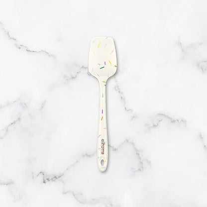 Elihome Mini Silicone Spoonula - Non-Stick Heat Resistant Silicone Scraper Spatula for Mixing, Serving, Scraping, Stirring, and More, 8.75 Inch, Sprinkles