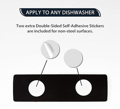 KitchenTour Clean Dirty Magnet for Dishwasher Upgrade Super Strong Magnet - Easy to Read Non-Scratch Magnetic Silver Indicator Sign with Clear, Bold & Colored Text, Pink