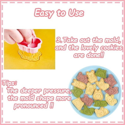 8 Corgi Dog Cookie Cutters Set, 3D Puppy Cookie Stamps, Cupcake Pancake Apple Pie Pastry Biscuit Molds, Cookie Baking Molds for Dog Party Decorations (Corgi)