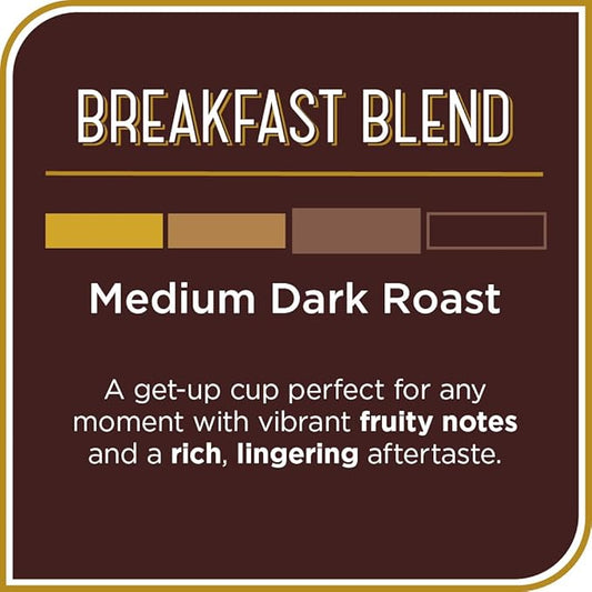 Don Francisco's Breakfast Blend Coffee - 12 K-Cup Compatible Single-Serve Pods - 100% Arabica - Fruity Aroma, Rich Flavor - Recyclable through TerraCycle - Compatible with Keurig Brewers