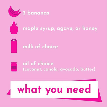 GoNanas Cinnamon Roll Banana Bread Mix, Vegan, Gluten Free Healthy Snacks. Oat Flour Bread or Muffin Mix. Women Owned, US Ingredients, Dairy Free, Nut Free, Delicious Snacks (3 Pack)