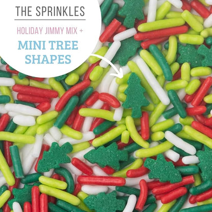 Sweets Indeed Frosting Kit plus Sprinkles Frosting Tubes nozzles 11.71 ounces Perfect for baking and cookie decoarting (Christmas)